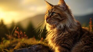 AI generated cat high quality image photo