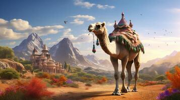 AI generated camel high quality image photo