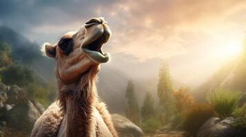 AI generated camel high quality image photo