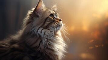 AI generated cat high quality image photo