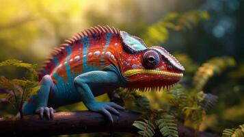 AI generated chameleon high quality image photo