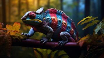 AI generated chameleon high quality image photo