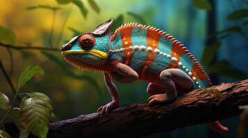 AI generated chameleon high quality image photo