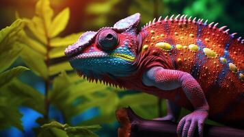 AI generated chameleon high quality image photo