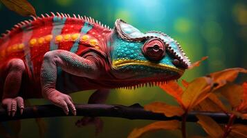 AI generated chameleon high quality image photo