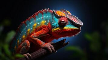 AI generated chameleon high quality image photo