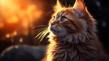 AI generated cat high quality image photo
