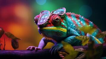 AI generated chameleon high quality image photo