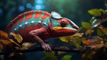 AI generated chameleon high quality image photo