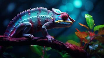 AI generated chameleon high quality image photo