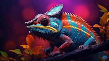 AI generated chameleon high quality image photo