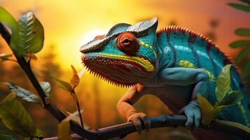 AI generated chameleon high quality image photo