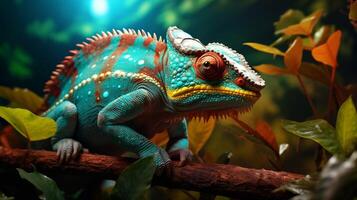 AI generated chameleon high quality image photo