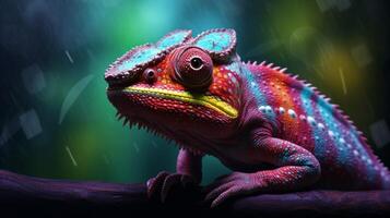 AI generated chameleon high quality image photo