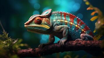 AI generated chameleon high quality image photo