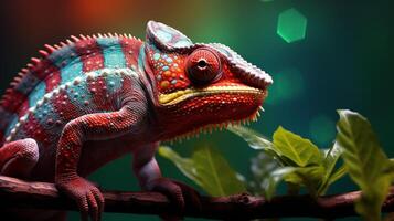 AI generated chameleon high quality image photo