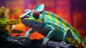 AI generated chameleon high quality image photo