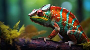 AI generated chameleon high quality image photo
