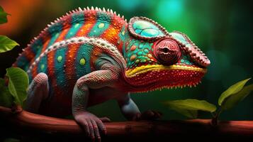 AI generated chameleon high quality image photo