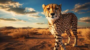 AI generated cheetah high quality image photo