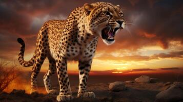 AI generated cheetah high quality image photo