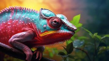 AI generated chameleon high quality image photo