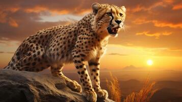 AI generated cheetah high quality image photo