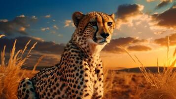 AI generated cheetah high quality image photo