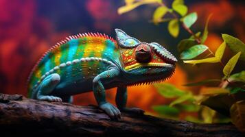 AI generated chameleon high quality image photo