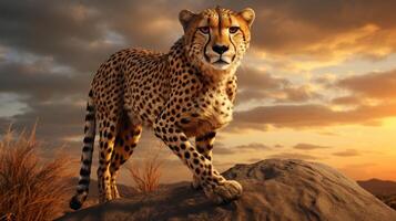 AI generated cheetah high quality image photo