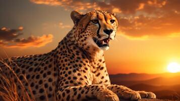 AI generated cheetah high quality image photo