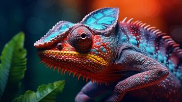 AI generated chameleon high quality image photo