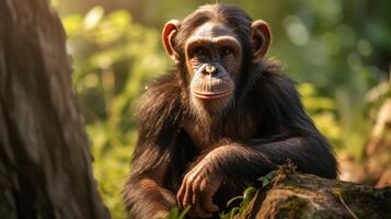 ai generado chimpancé alto calidad imagen foto