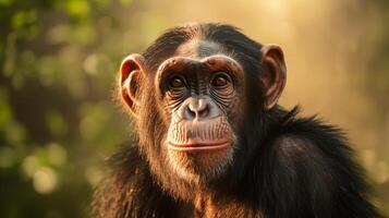 AI generated chimpanzee high quality image photo