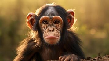 AI generated chimpanzee high quality image photo