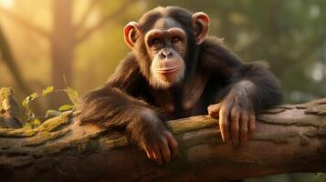ai generado chimpancé alto calidad imagen foto