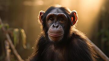 AI generated chimpanzee high quality image photo