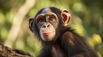 AI generated chimpanzee high quality image photo