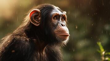 AI generated chimpanzee high quality image photo