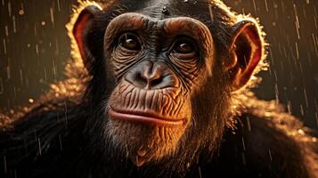 AI generated chimpanzee high quality image photo