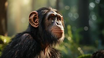 AI generated chimpanzee high quality image photo