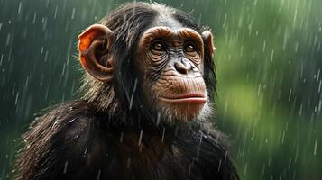 AI generated chimpanzee high quality image photo