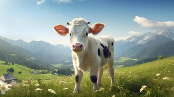 AI generated cow high quality image photo