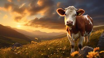 AI generated cow high quality image photo