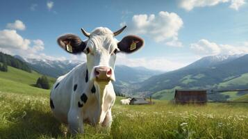 AI generated cow high quality image photo