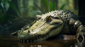 AI generated crocodile high quality image photo