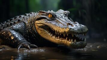 AI generated crocodile high quality image photo