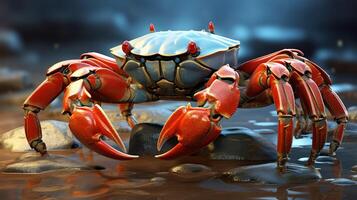 AI generated crab high quality image photo