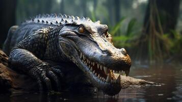 AI generated crocodile high quality image photo