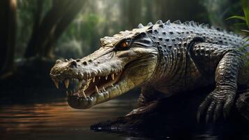 AI generated crocodile high quality image photo